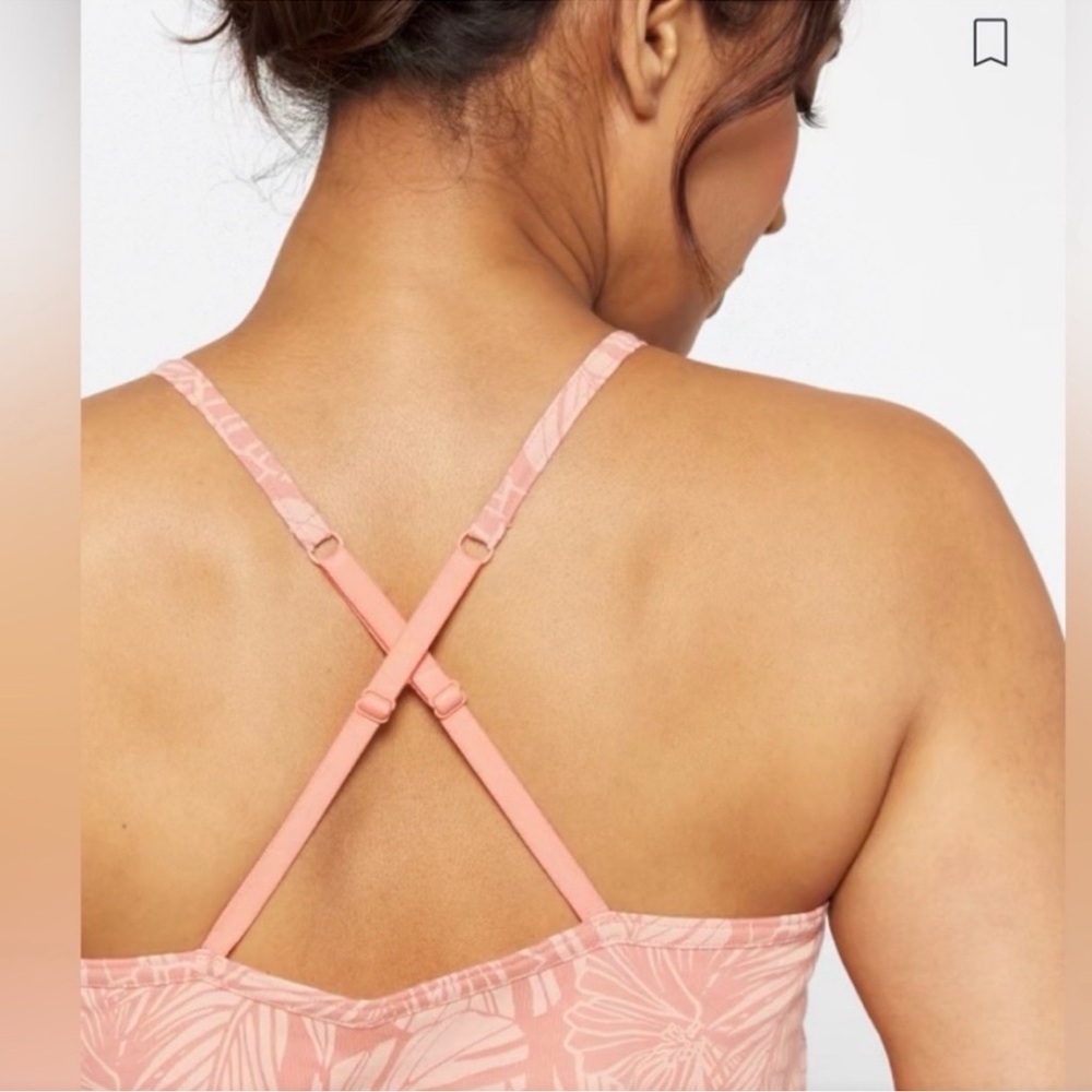 Pact Pink and Peach Fit & Flare Midi Dress with Built in Bra - Picture 9 of 10